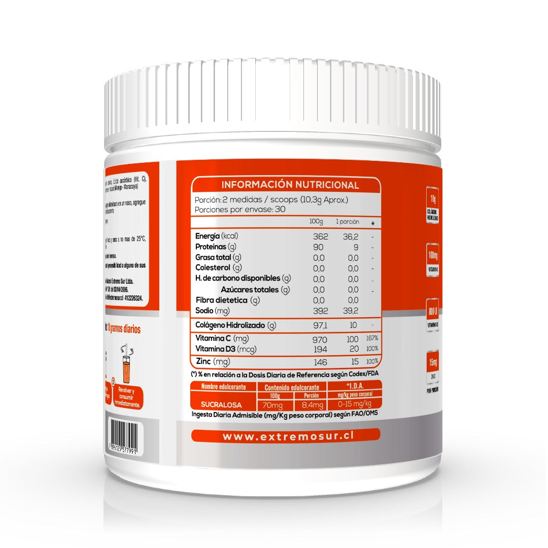 Colágeno Hidrolizado 310 gr - Sabor Mango Maracuyá
