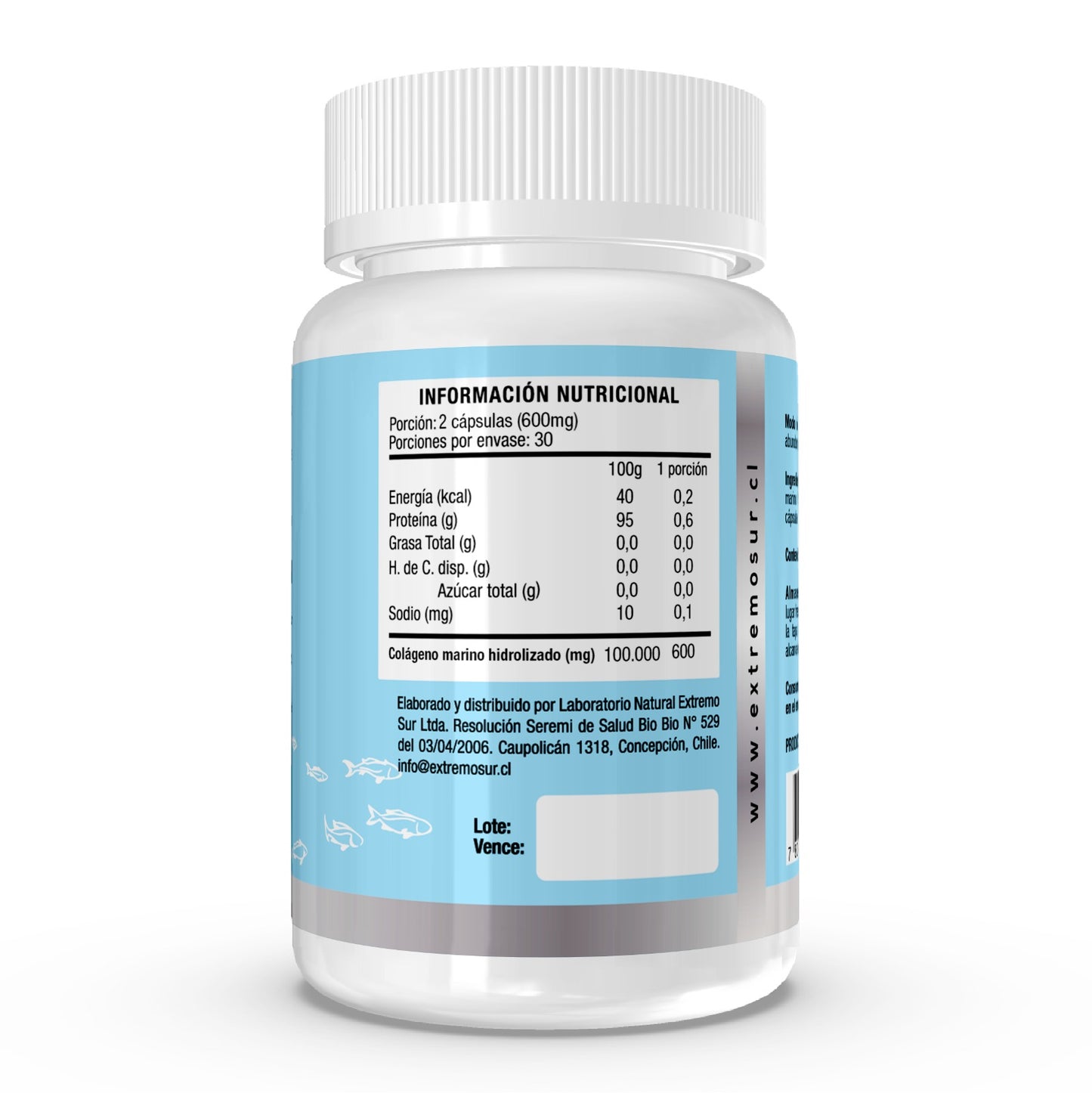 Peptidos de Colágeno Marino 60 cápsulas