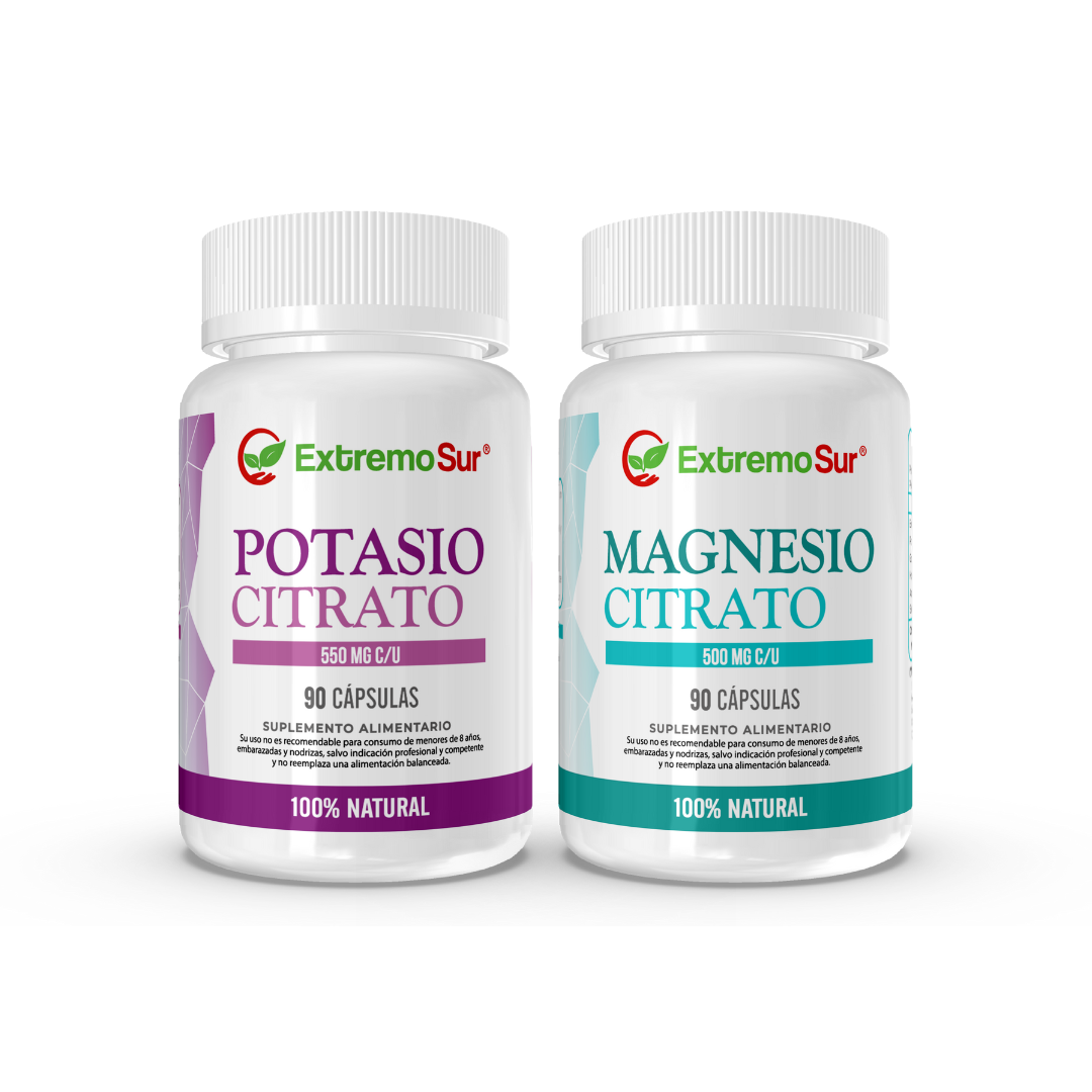 Pack Citrato de Magnesio y Citrato de Potasio puro en polvo