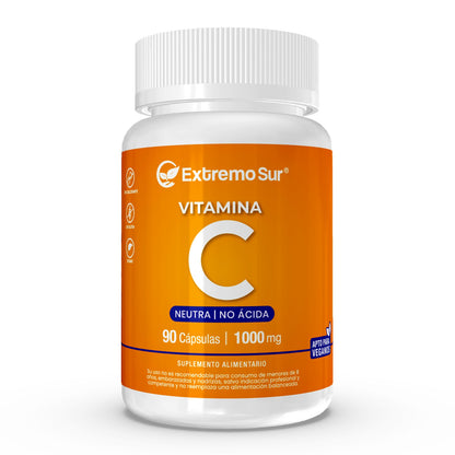 Vitamina C Neutra No Ácida 1000 mg – 90 Cápsulas Vegetales