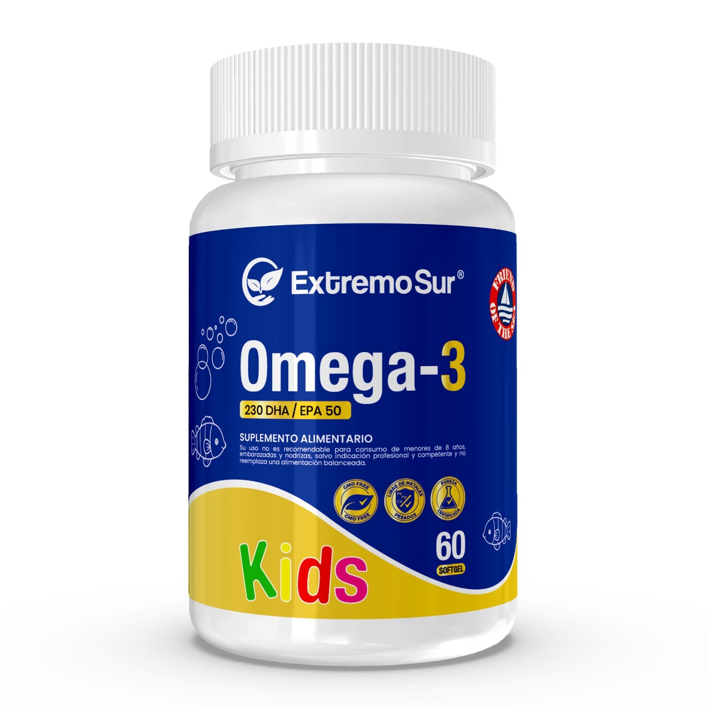 Omega-3 Kids – 230 DHA / EPA 50 - 60 cápsulas
