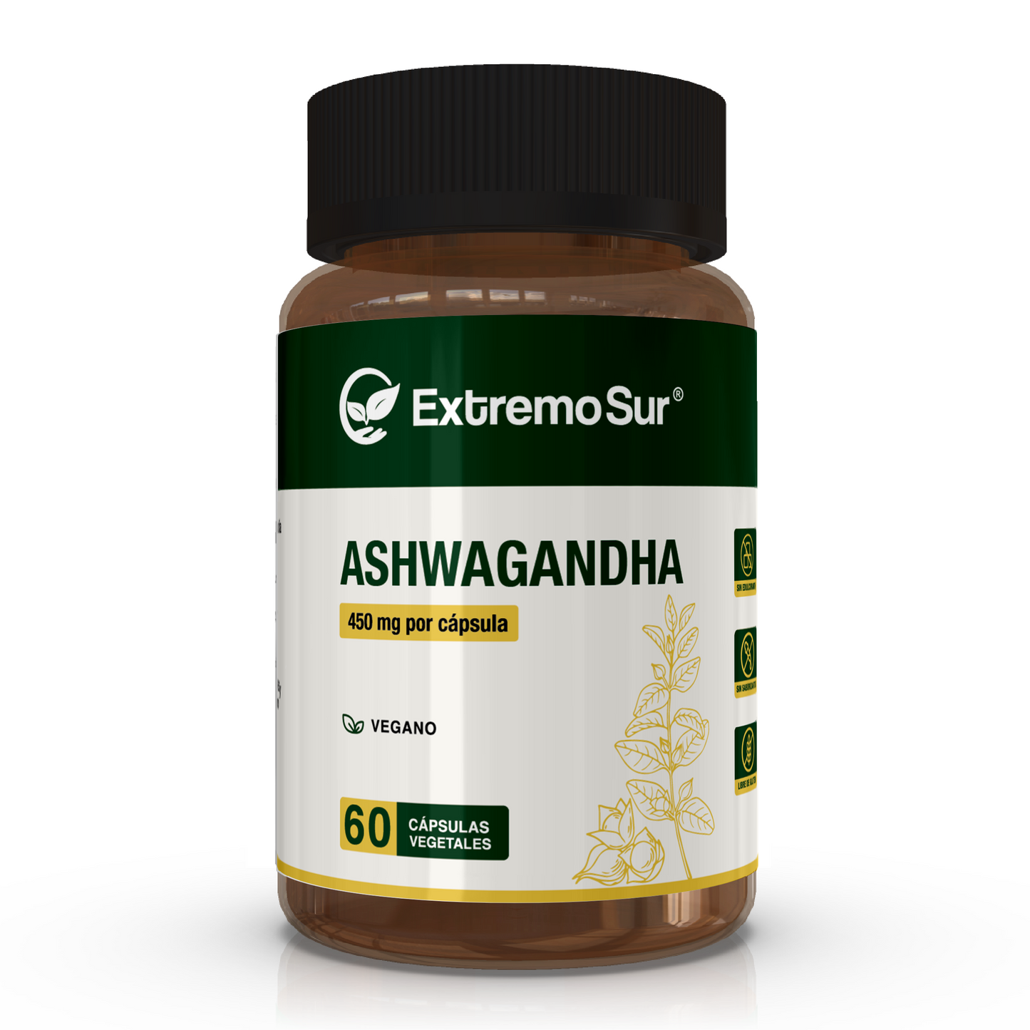 Ashwagandha 450 mg - 60 cápsulas vegetales
