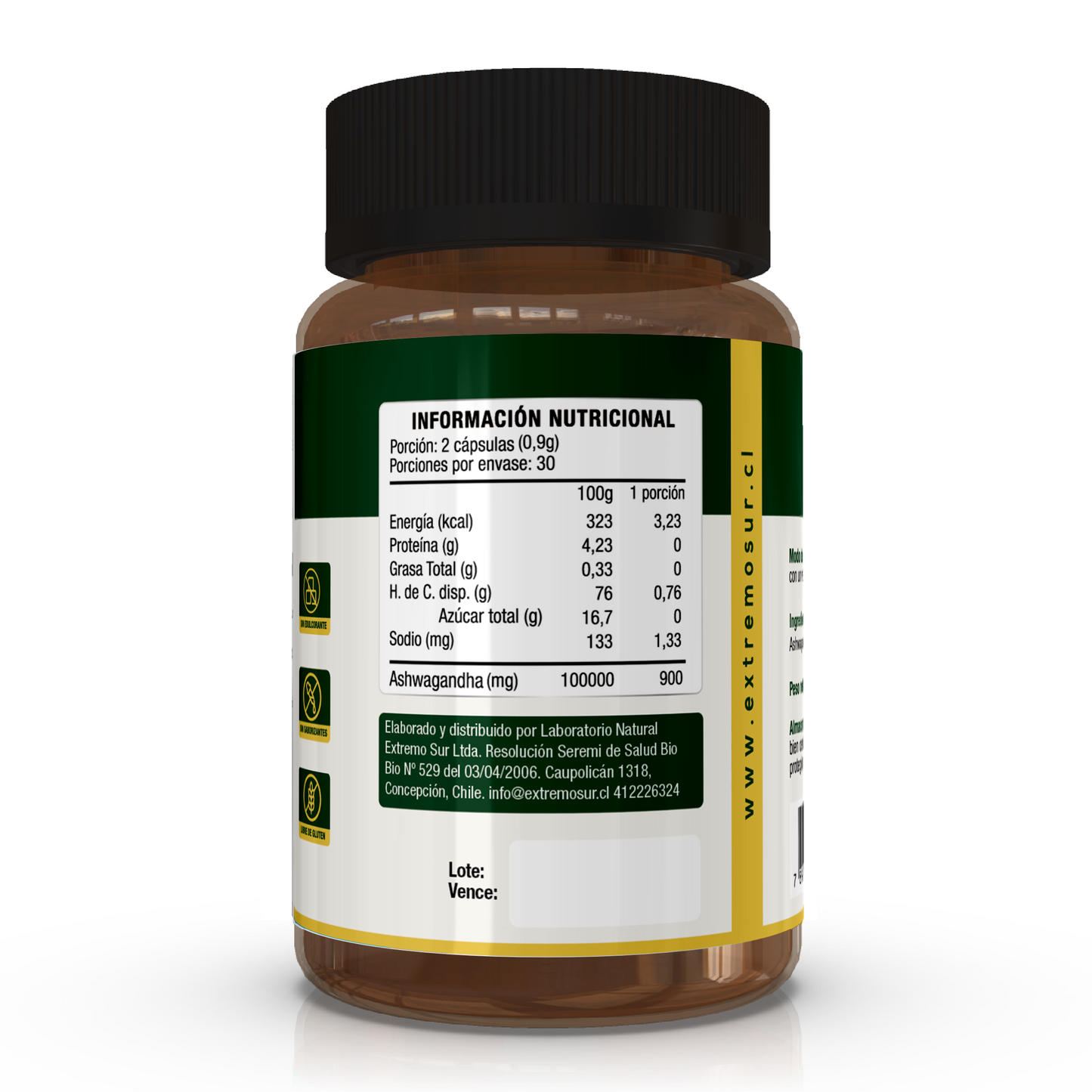 Ashwagandha 450 mg - 60 cápsulas vegetales
