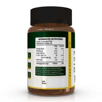 Ashwagandha 450 mg - 60 cápsulas vegetales