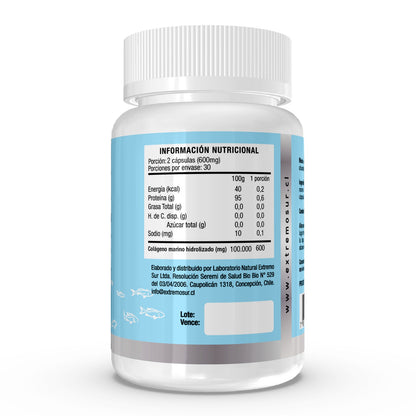 Peptidos de Colágeno Marino 60 cápsulas