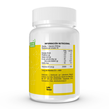 VITAMINA D3 5000 UI - 60 CÁPSULAS