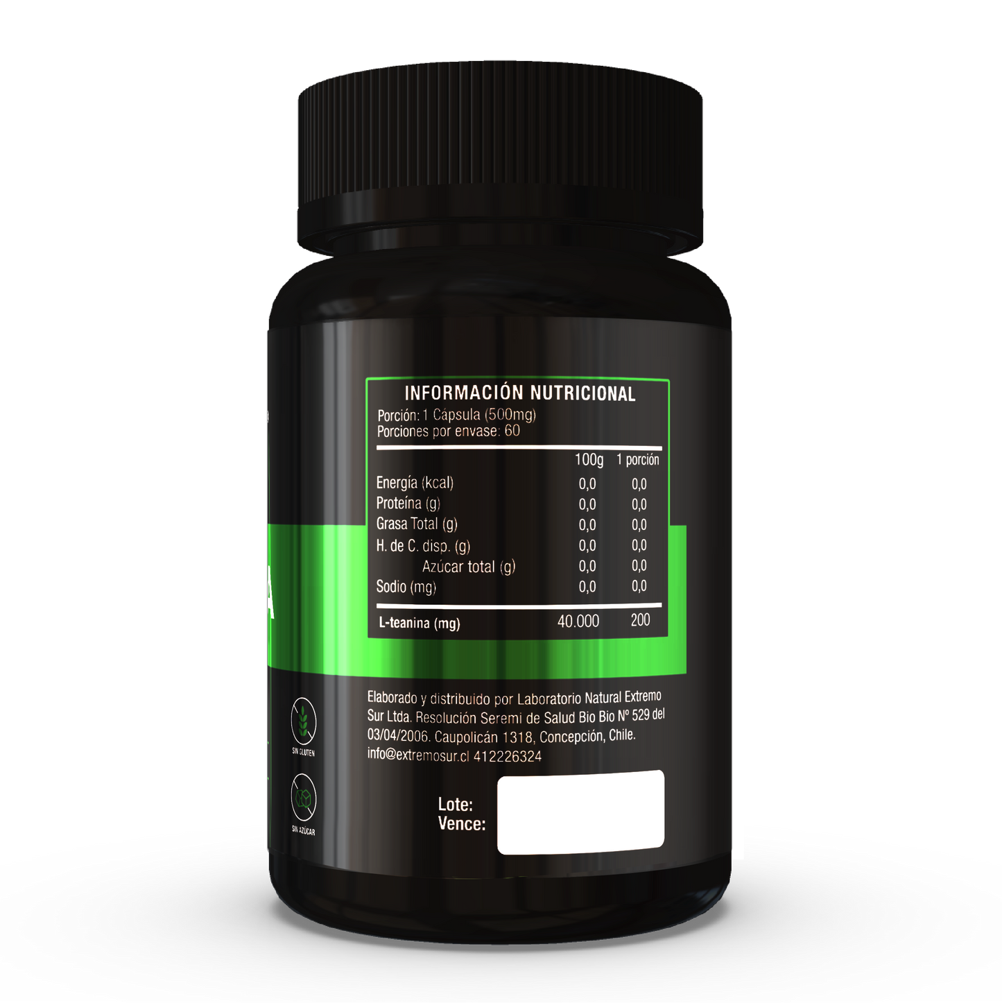 L-Teanina 200mg - 60 capsulas