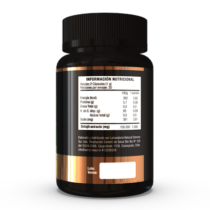 Shilajit 500mg - 60 capsulas