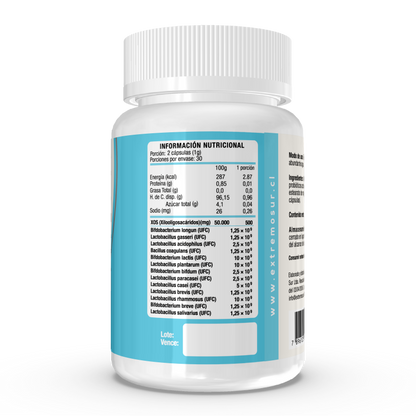 PROBIÓTICOS + XOS (Prebiótico) | 50 Billones